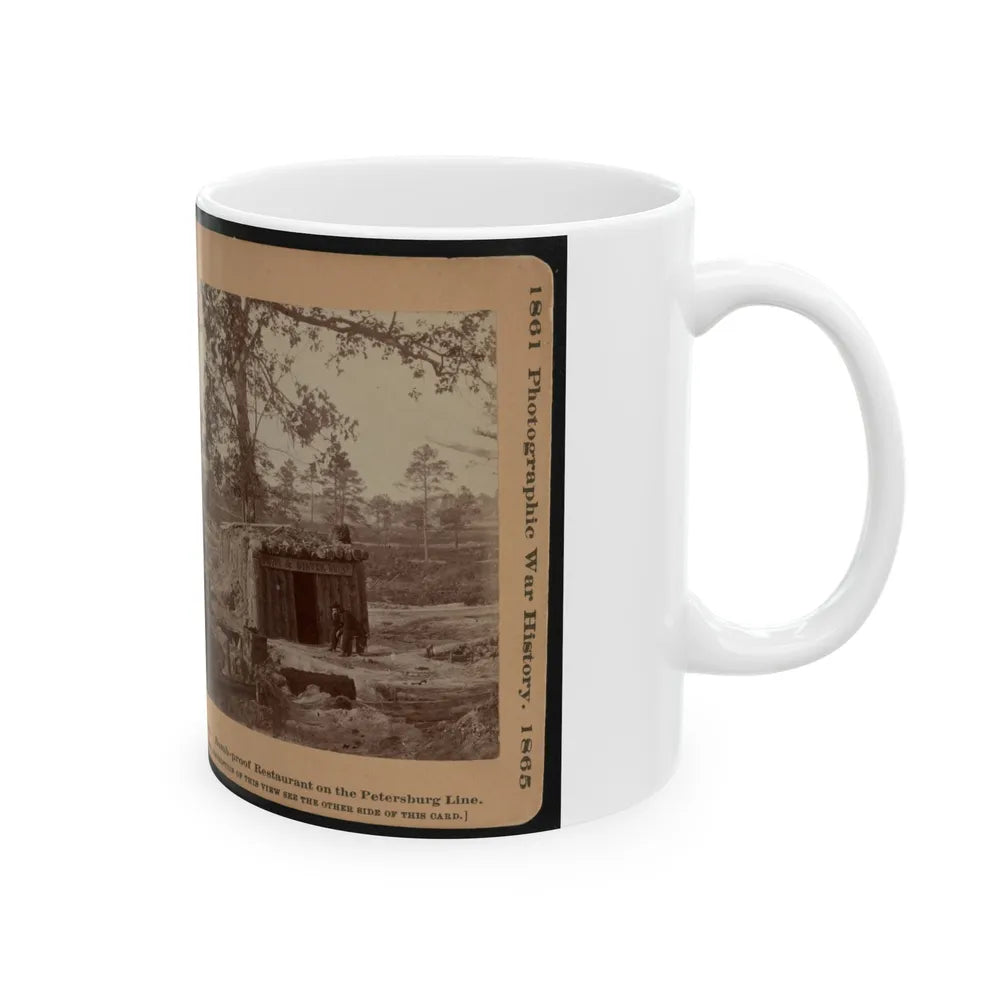 Bomb-Proof Restaurant On The Petersburg Line 001 (U.S. Civil War) White Coffee Mug-Go Mug Yourself