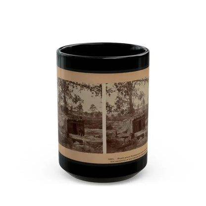 Bomb-Proof Restaurant On The Petersburg Line 001 (U.S. Civil War) Black Coffee Mug 15oz - Go Mug Yourself