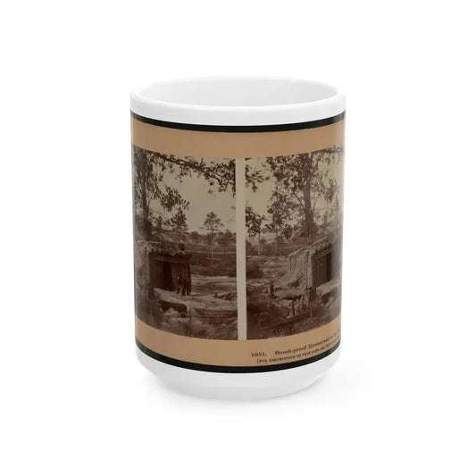 Bomb-Proof Restaurant On The Petersburg Line 001 (U.S. Civil War) White Coffee Mug 15oz - Go Mug Yourself