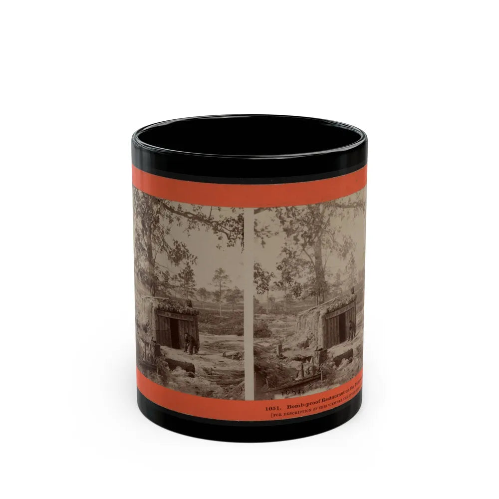 Bomb-Proof Restaurant On The Petersburg Line (U.S. Civil War) Black Coffee Mug-11oz-Go Mug Yourself