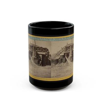 Bomb-Proofs In The Union Fort Sedgwick, Called By The Rebel Soldiers Fort Hell (U.S. Civil War) Black Coffee Mug-15oz-Go Mug Yourself