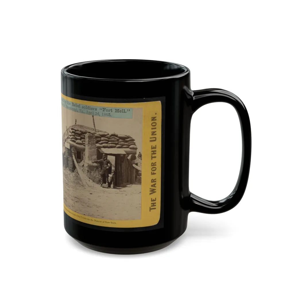 Bomb-Proofs In The Union Fort Sedgwick, Called By The Rebel Soldiers Fort Hell (U.S. Civil War) Black Coffee Mug-Go Mug Yourself