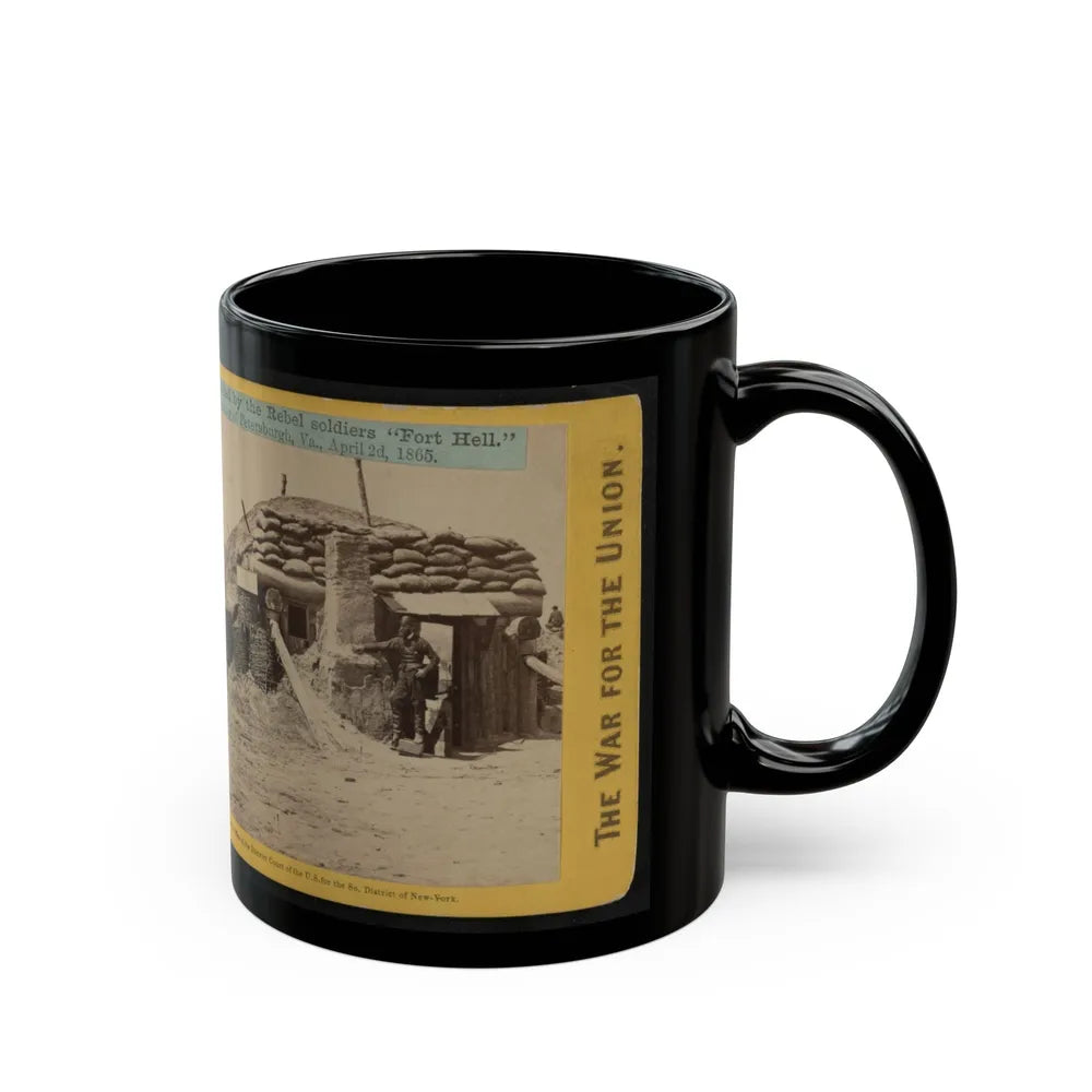 Bomb-Proofs In The Union Fort Sedgwick, Called By The Rebel Soldiers Fort Hell (U.S. Civil War) Black Coffee Mug-Go Mug Yourself