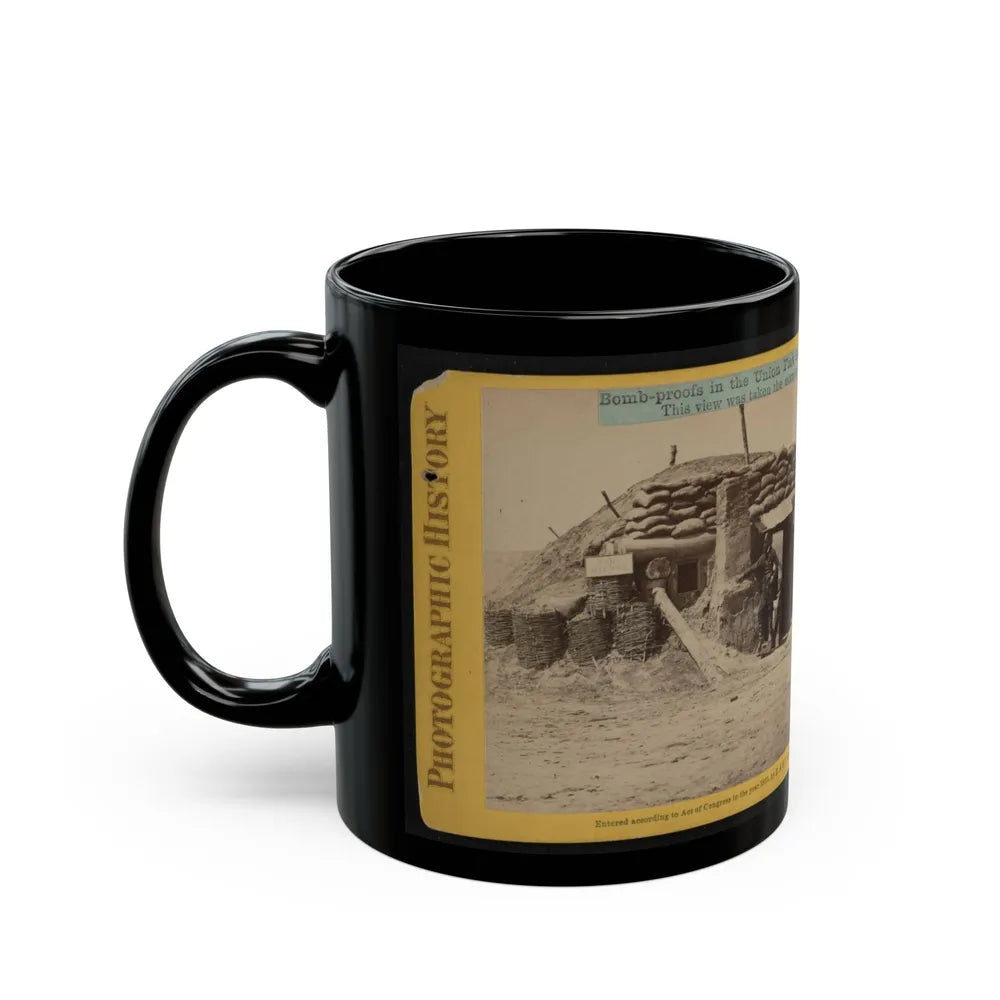 Bomb-Proofs In The Union Fort Sedgwick, Called By The Rebel Soldiers Fort Hell (U.S. Civil War) Black Coffee Mug-Go Mug Yourself