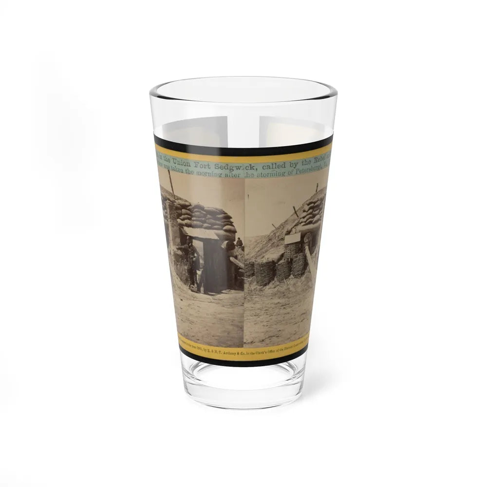 Bomb-Proofs In The Union Fort Sedgwick, Called By The Rebel Soldiers Fort Hell (U.S. Civil War) Pint Glass 16oz-16oz-Go Mug Yourself