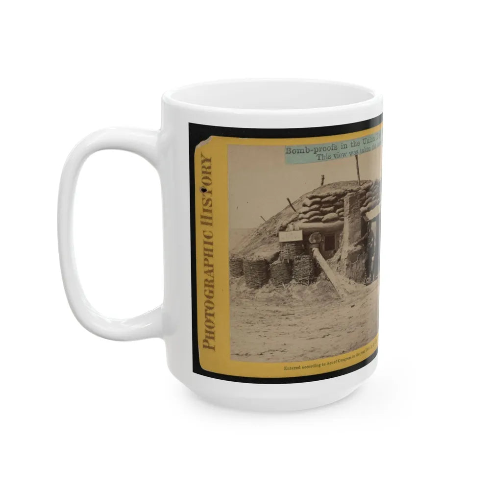 Bomb-Proofs In The Union Fort Sedgwick, Called By The Rebel Soldiers Fort Hell (U.S. Civil War) White Coffee Mug-Go Mug Yourself