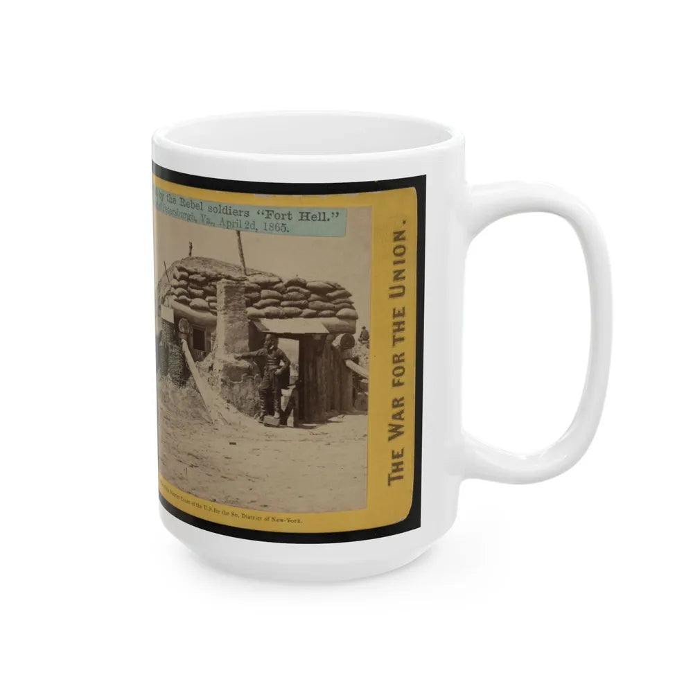 Bomb-Proofs In The Union Fort Sedgwick, Called By The Rebel Soldiers Fort Hell (U.S. Civil War) White Coffee Mug-Go Mug Yourself