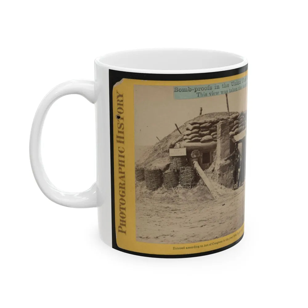 Bomb-Proofs In The Union Fort Sedgwick, Called By The Rebel Soldiers Fort Hell (U.S. Civil War) White Coffee Mug-Go Mug Yourself