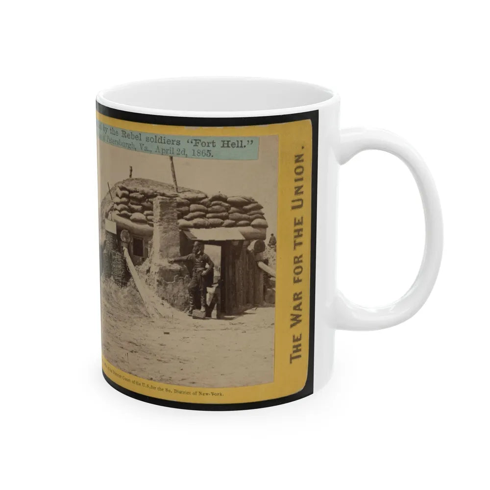 Bomb-Proofs In The Union Fort Sedgwick, Called By The Rebel Soldiers Fort Hell (U.S. Civil War) White Coffee Mug-Go Mug Yourself