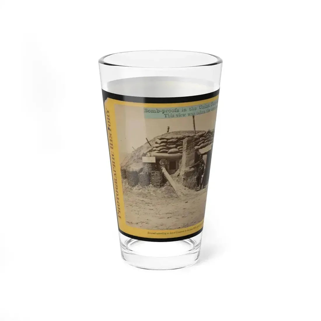 Bomb-Proofs In The Union Fort Sedgwick, Called By The Rebel Soldiers  Fort Hell (U.S. Civil War) Pint Glass 16oz - Go Mug Yourself