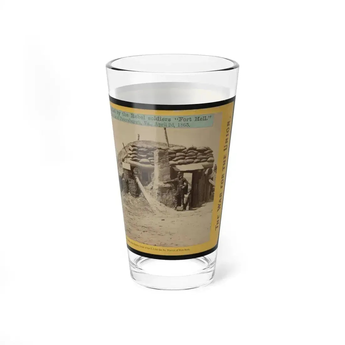 Bomb-Proofs In The Union Fort Sedgwick, Called By The Rebel Soldiers  Fort Hell (U.S. Civil War) Pint Glass 16oz - Go Mug Yourself
