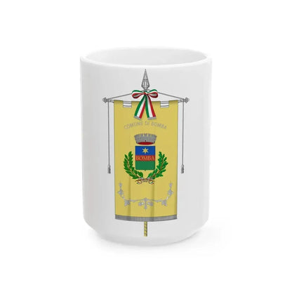 Bomba Italia-Gonfalone (Italy) White Coffee Mug 15oz - Go Mug Yourself