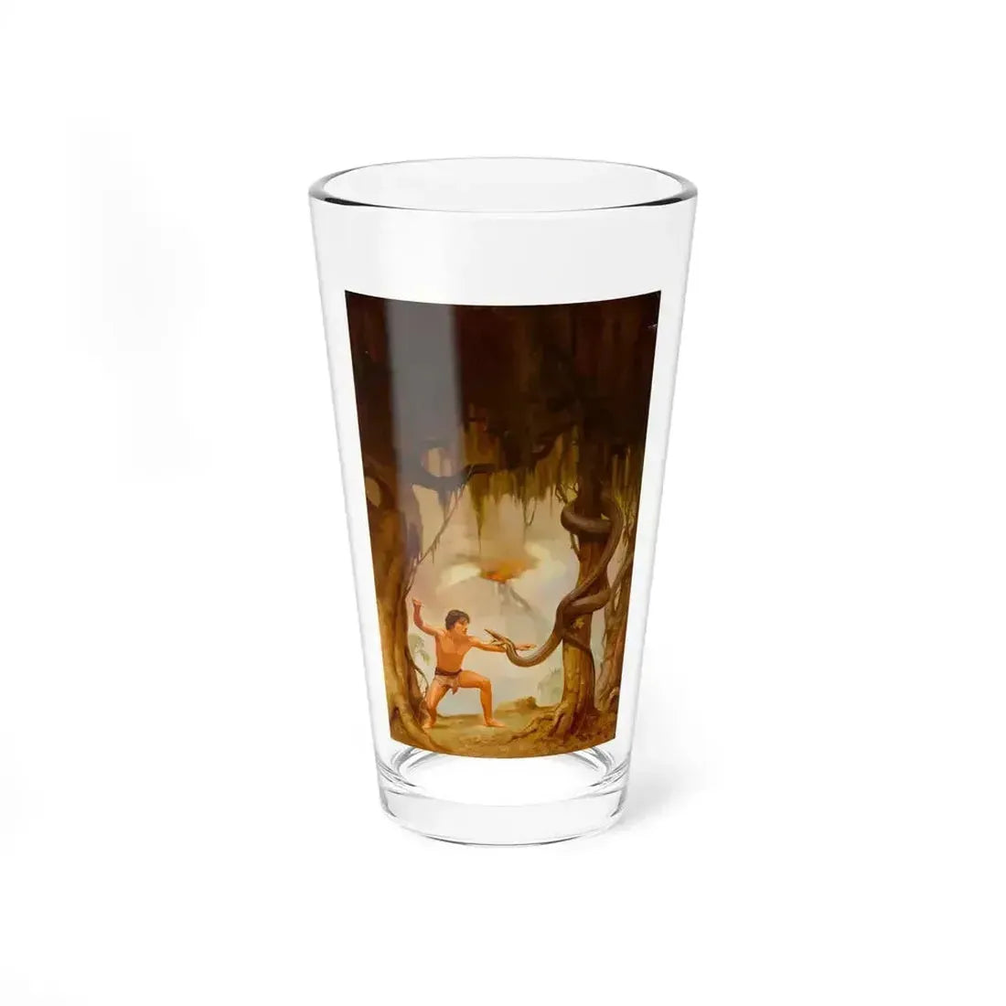 Bomba the Jungle Boy at the Moving Mountain, book cover - Pint Glass 16oz 16oz - Go Mug Yourself