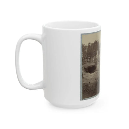 Bombproof Huts In The Front Line Before Petersburg, August 10, 1864 (U.S. Civil War) White Coffee Mug-Go Mug Yourself