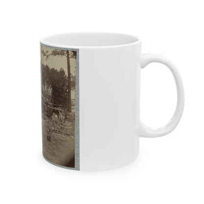 Bombproof Huts In The Front Line Before Petersburg, August 10, 1864 (U.S. Civil War) White Coffee Mug-Go Mug Yourself