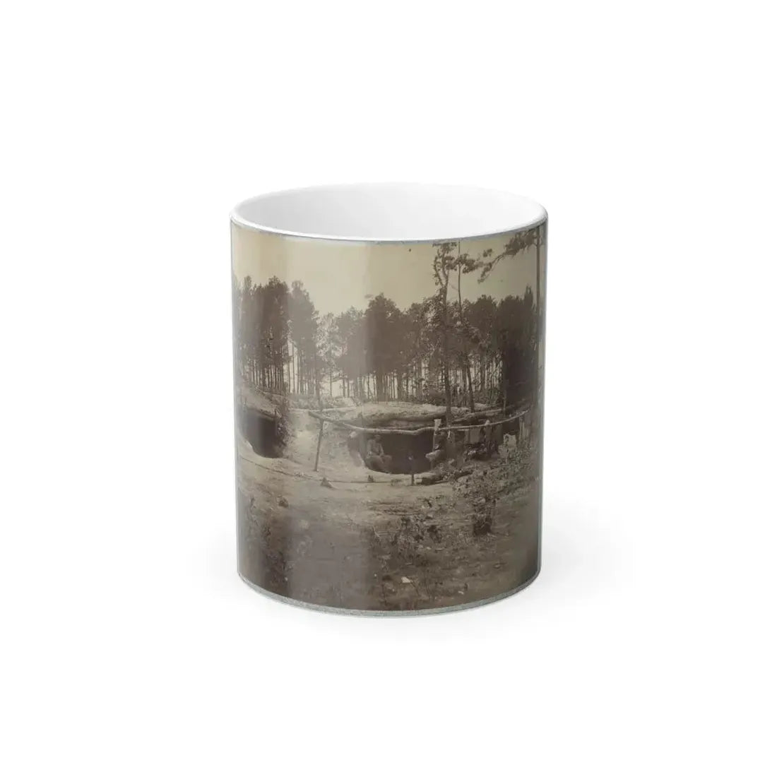 Bombproof Huts in the Front Line Before Petersburg, August 10, 1864 (U.S. Civil War) Color Changing Coffee Mug 11oz Default Title 11oz - Go Mug Yourself