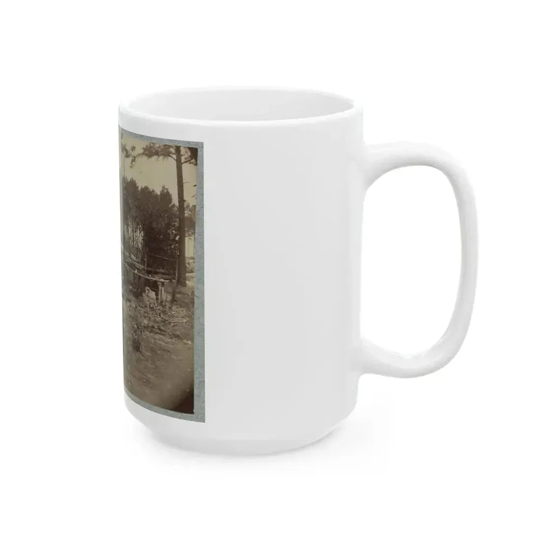 Bombproof Huts In The Front Line Before Petersburg, August 10, 1864 (U.S. Civil War) White Coffee Mug - Go Mug Yourself