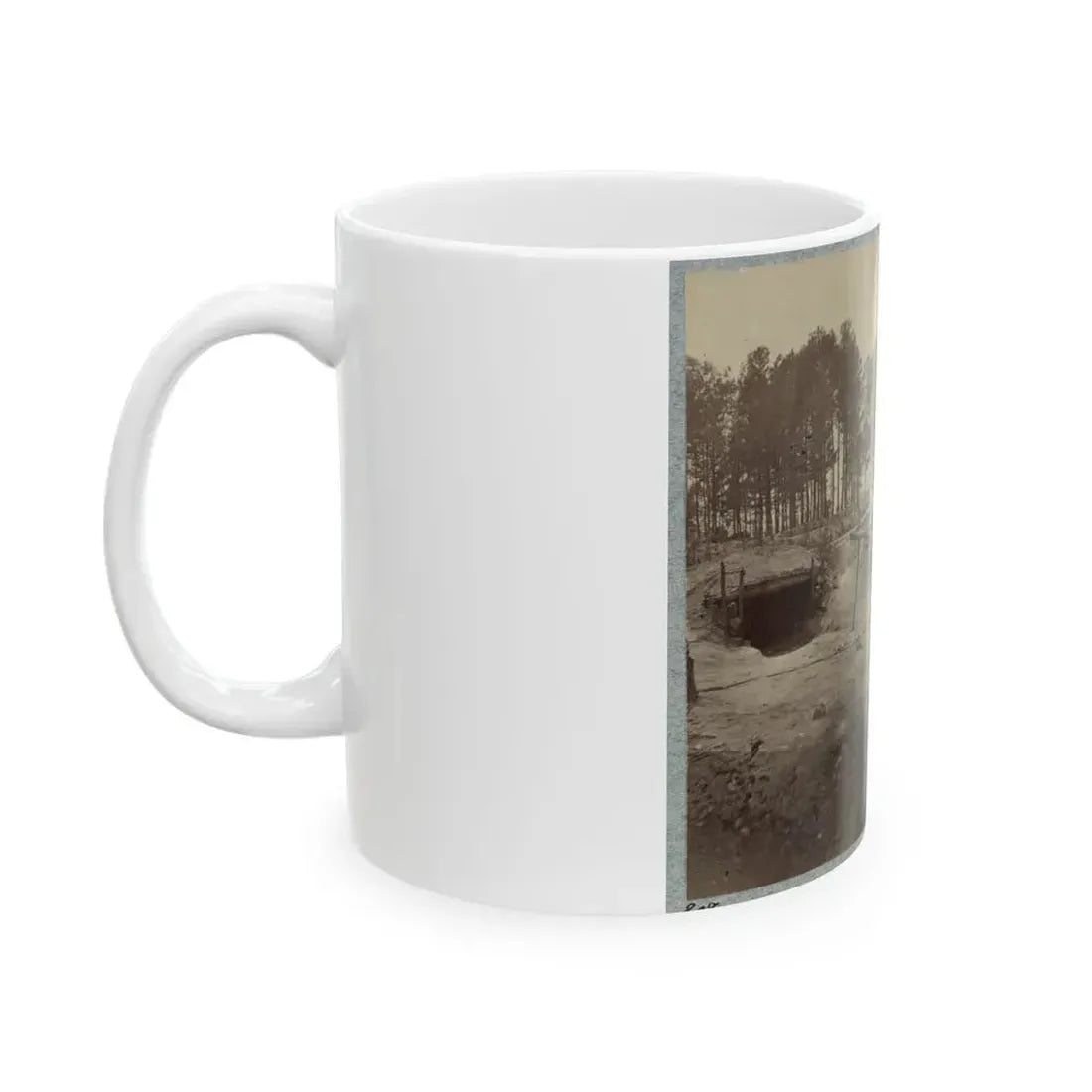 Bombproof Huts In The Front Line Before Petersburg, August 10, 1864 (U.S. Civil War) White Coffee Mug - Go Mug Yourself