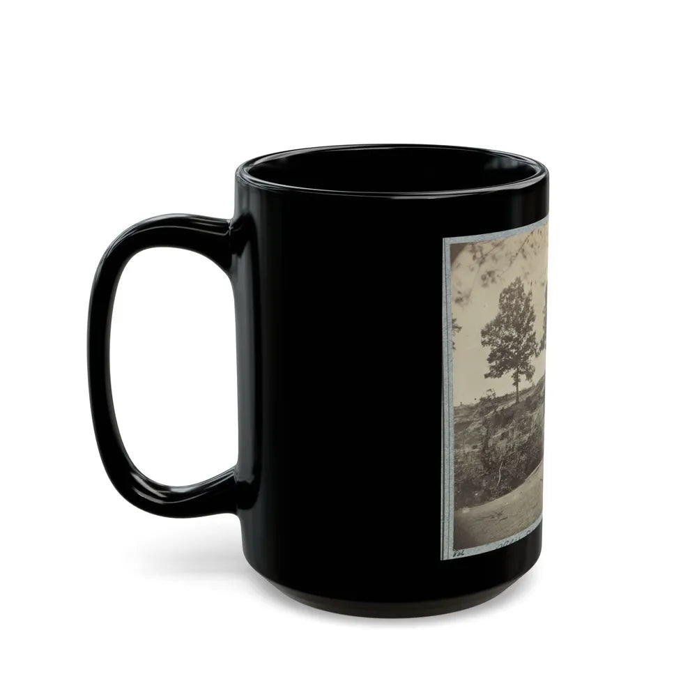 Bombproof Kitchen And Tents On Front Line In Front Of Petersburg, August 10, 1864 (U.S. Civil War) Black Coffee Mug-Go Mug Yourself