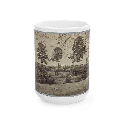 Bombproof Kitchen And Tents On Front Line In Front Of Petersburg, August 10, 1864 (U.S. Civil War) White Coffee Mug-15oz-Go Mug Yourself