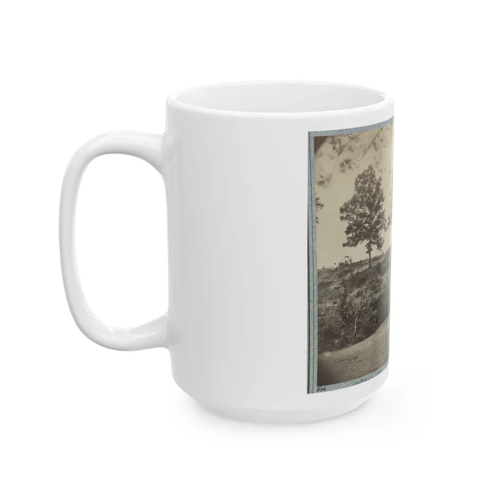 Bombproof Kitchen And Tents On Front Line In Front Of Petersburg, August 10, 1864 (U.S. Civil War) White Coffee Mug-Go Mug Yourself