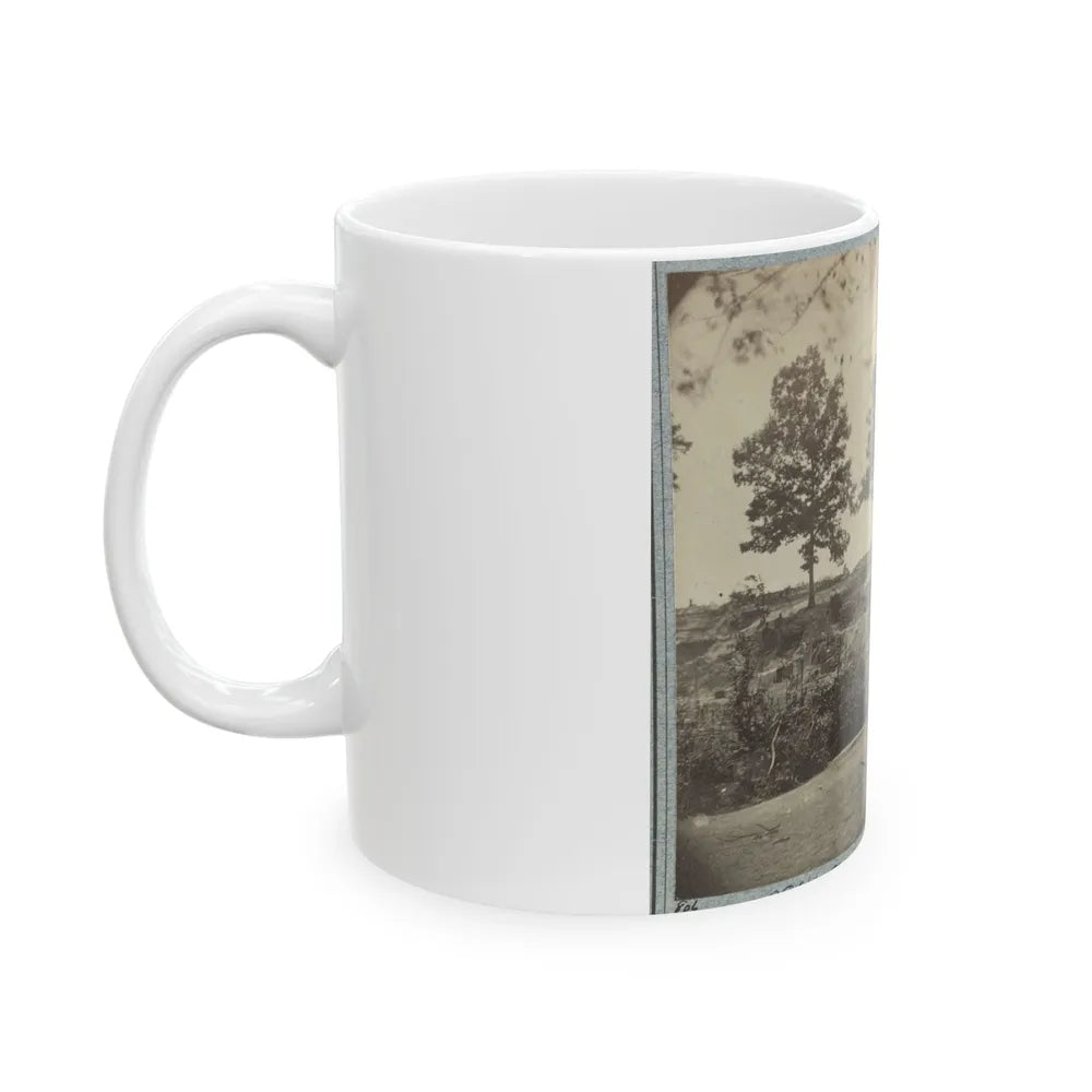 Bombproof Kitchen And Tents On Front Line In Front Of Petersburg, August 10, 1864 (U.S. Civil War) White Coffee Mug-Go Mug Yourself