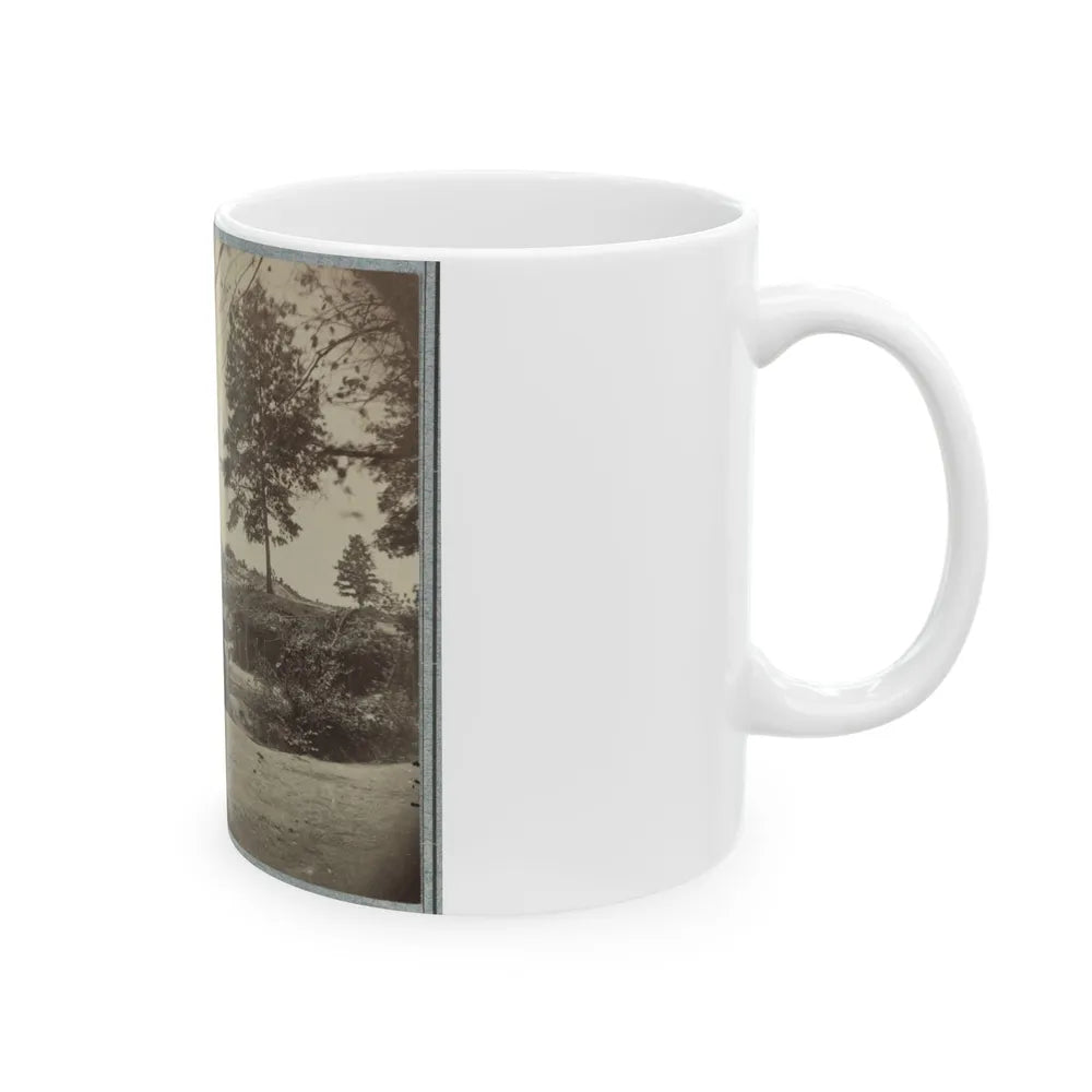 Bombproof Kitchen And Tents On Front Line In Front Of Petersburg, August 10, 1864 (U.S. Civil War) White Coffee Mug-Go Mug Yourself