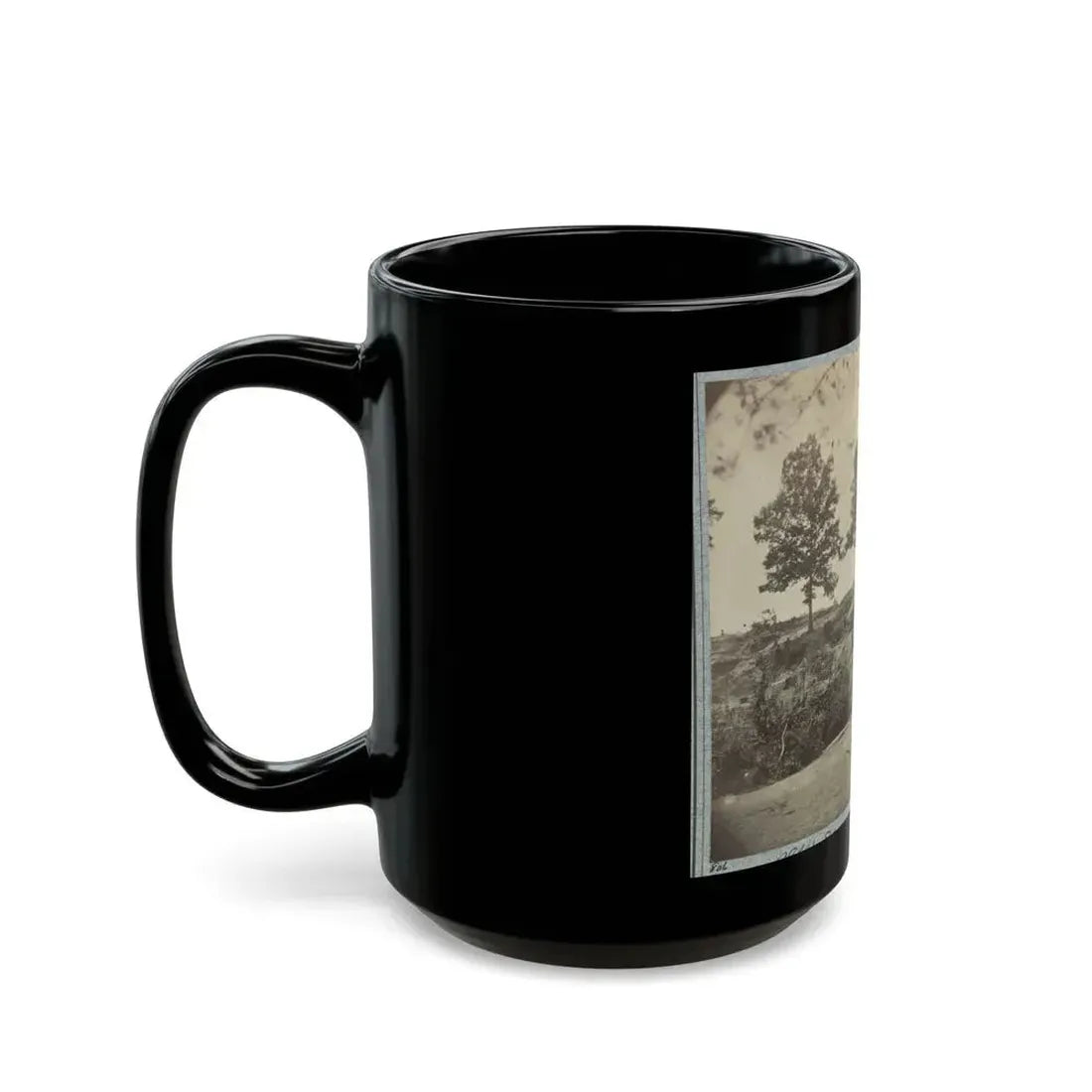 Bombproof Kitchen And Tents On Front Line In Front Of Petersburg, August 10, 1864 (U.S. Civil War) Black Coffee Mug - Go Mug Yourself