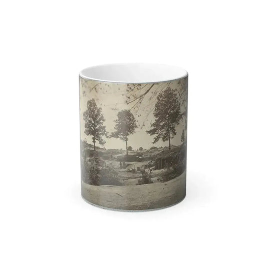 Bombproof Kitchen and Tents on Front Line in Front of Petersburg, August 10, 1864 (U.S. Civil War) Color Changing Coffee Mug 11oz Default Title 11oz - Go Mug Yourself