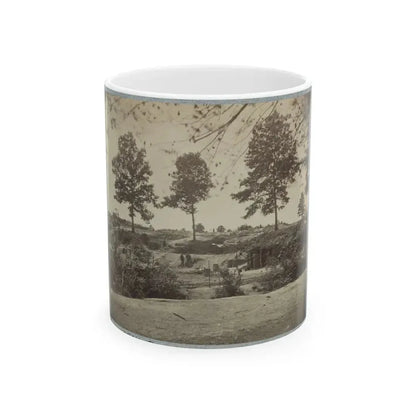 Bombproof Kitchen And Tents On Front Line In Front Of Petersburg, August 10, 1864 (U.S. Civil War) White Coffee Mug 11oz - Go Mug Yourself