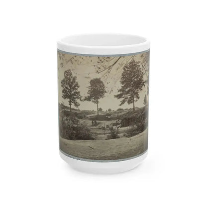 Bombproof Kitchen And Tents On Front Line In Front Of Petersburg, August 10, 1864 (U.S. Civil War) White Coffee Mug 15oz - Go Mug Yourself