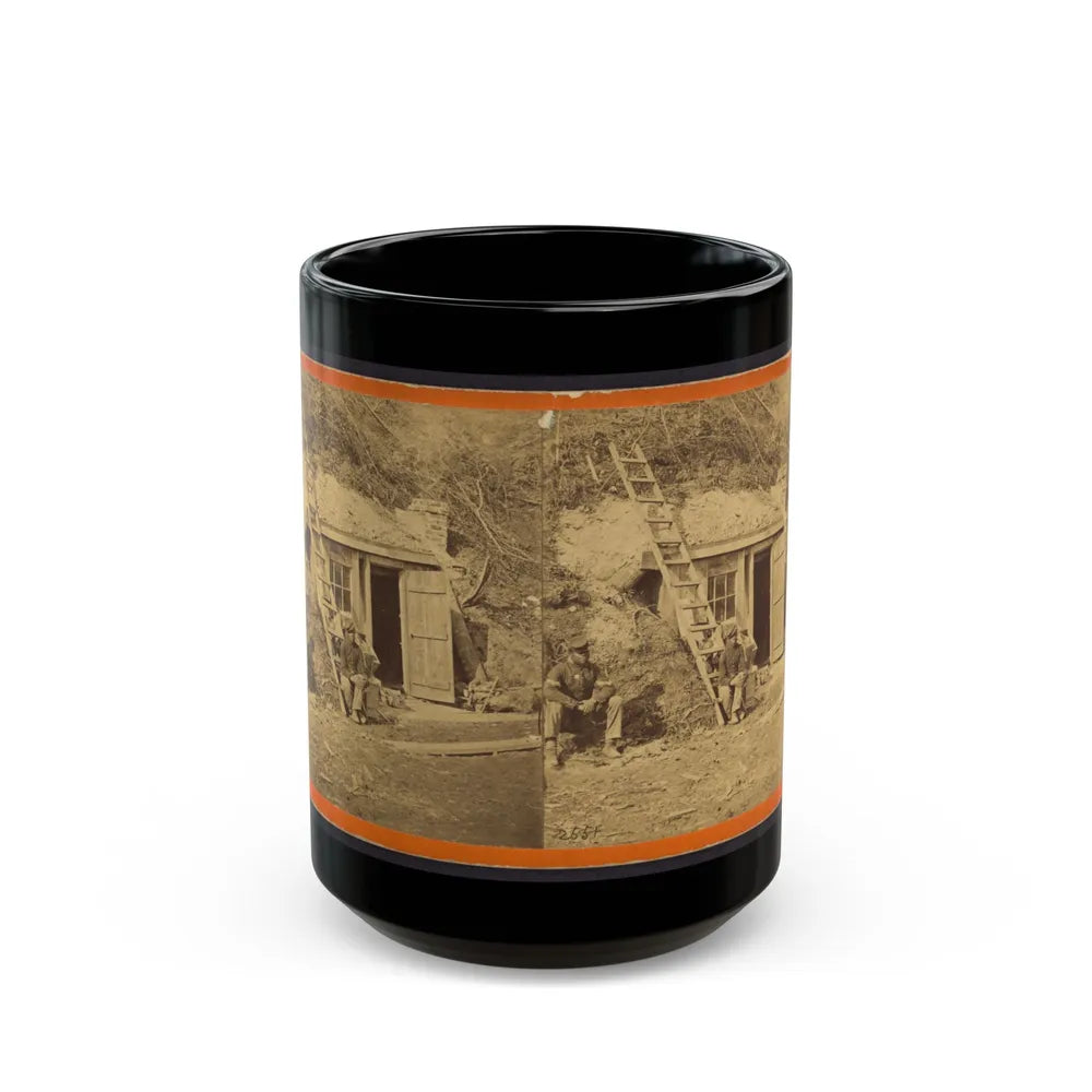 Bombproof Quarters Of Maj. Strong, At Dutch Gap, 16th N.Y. Artillery (U.S. Civil War) Black Coffee Mug-15oz-Go Mug Yourself