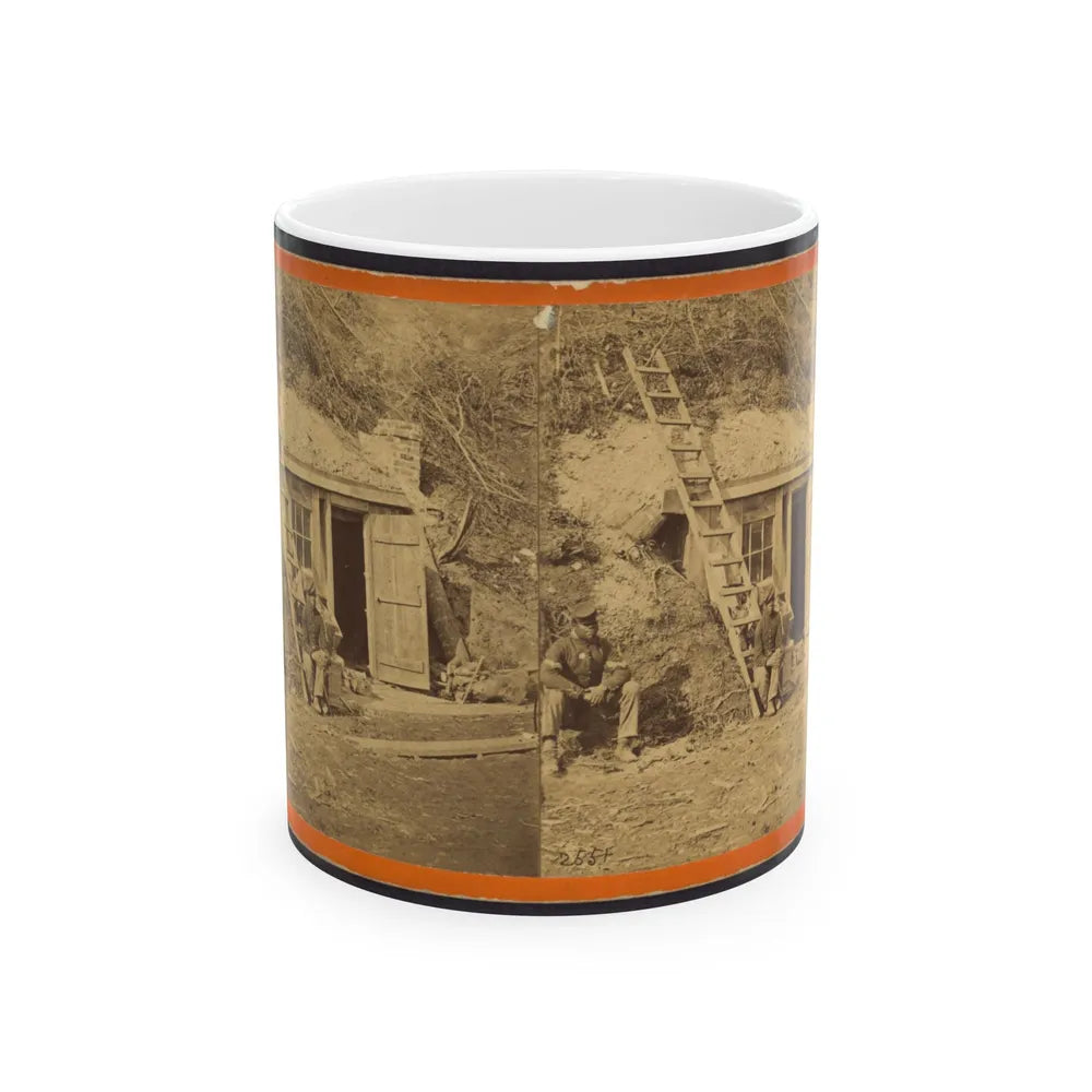 Bombproof Quarters Of Maj. Strong, At Dutch Gap, 16th N.Y. Artillery (U.S. Civil War) White Coffee Mug-11oz-Go Mug Yourself