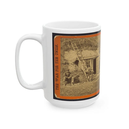 Bombproof Quarters Of Maj. Strong, At Dutch Gap, 16th N.Y. Artillery (U.S. Civil War) White Coffee Mug-Go Mug Yourself