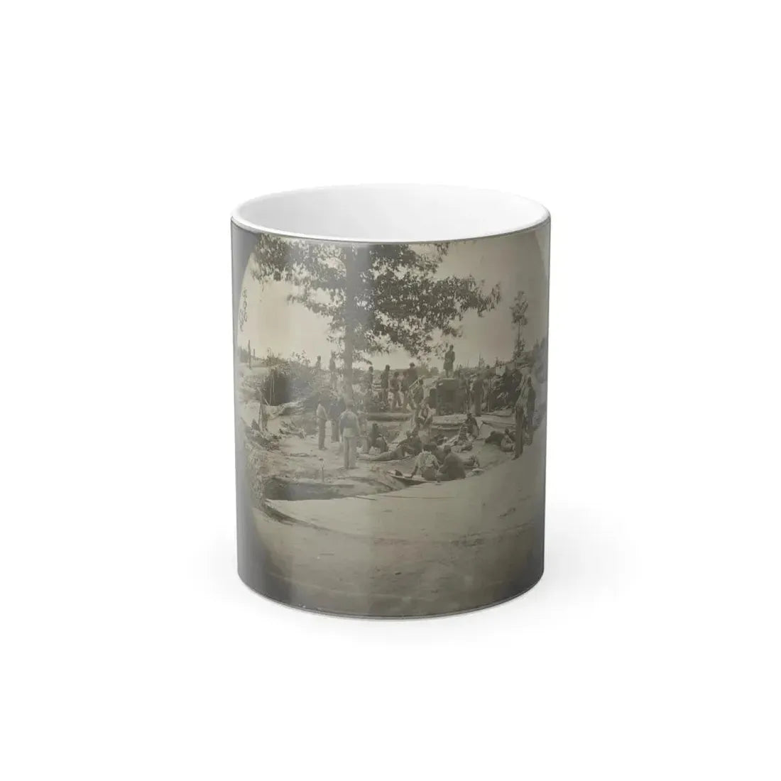 Bombproof Quarters on the Lines in Front of Petersburg, Va. Aug. 1864 (U.S. Civil War) Color Changing Coffee Mug 11oz Default Title 11oz - Go Mug Yourself
