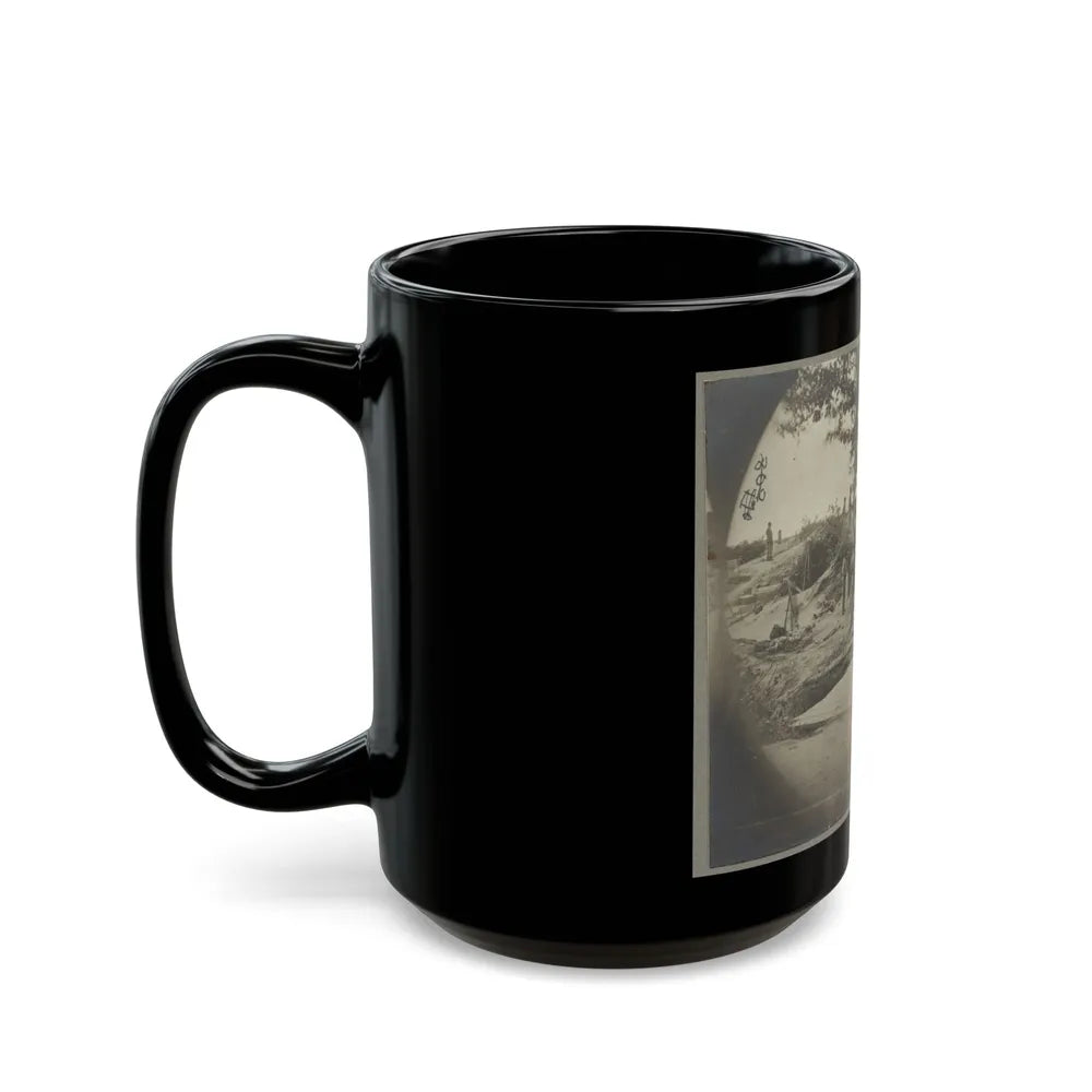 Bombproof Quarters On The Lines In Front Of Petersburg, Va. Aug. 1864 (U.S. Civil War) Black Coffee Mug-Go Mug Yourself