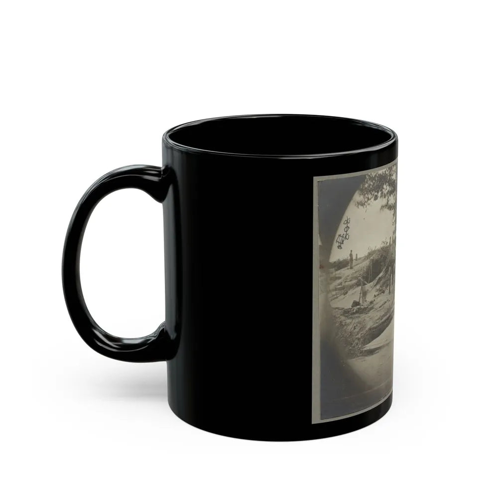 Bombproof Quarters On The Lines In Front Of Petersburg, Va. Aug. 1864 (U.S. Civil War) Black Coffee Mug-Go Mug Yourself