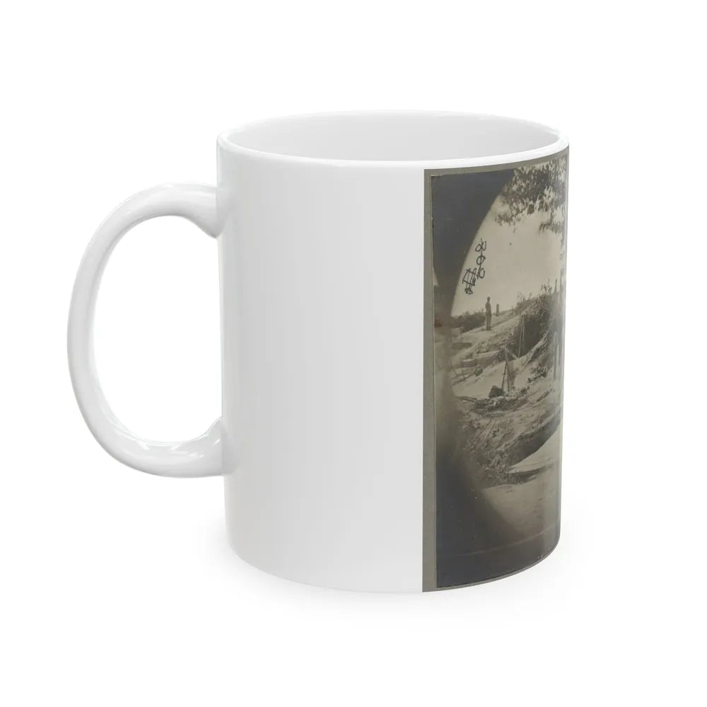 Bombproof Quarters On The Lines In Front Of Petersburg, Va. Aug. 1864 (U.S. Civil War) White Coffee Mug-Go Mug Yourself