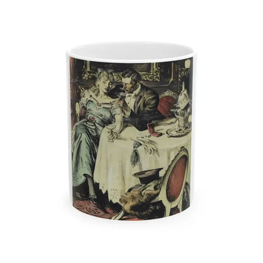 Bonanza  Ha Tabor's Silver Empire, American Weekly story illustration, 1947 - White Coffee Mug 11oz - Go Mug Yourself