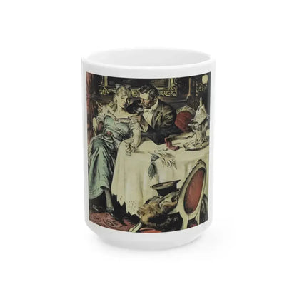 Bonanza  Ha Tabor's Silver Empire, American Weekly story illustration, 1947 - White Coffee Mug 15oz - Go Mug Yourself
