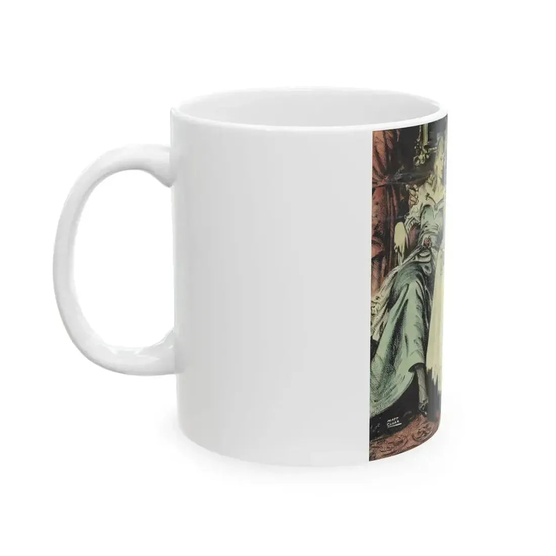 Bonanza  Ha Tabor's Silver Empire, American Weekly story illustration, 1947 - White Coffee Mug - Go Mug Yourself