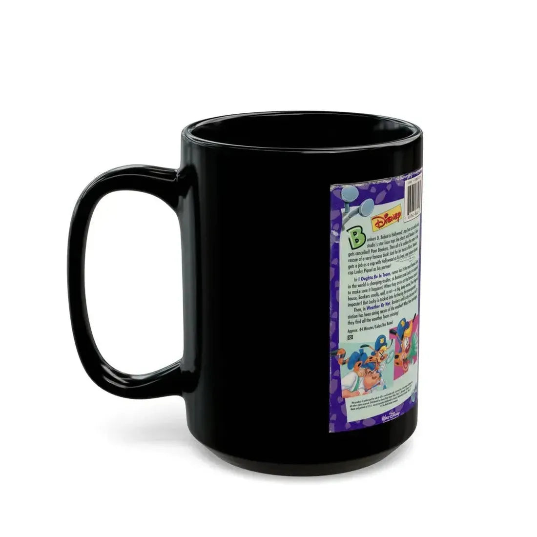 BONKERS FROM TOON STAR AT THE TOP TO ZANY ROOKIE COP (VHS COVER) - Black Coffee Mug - Go Mug Yourself