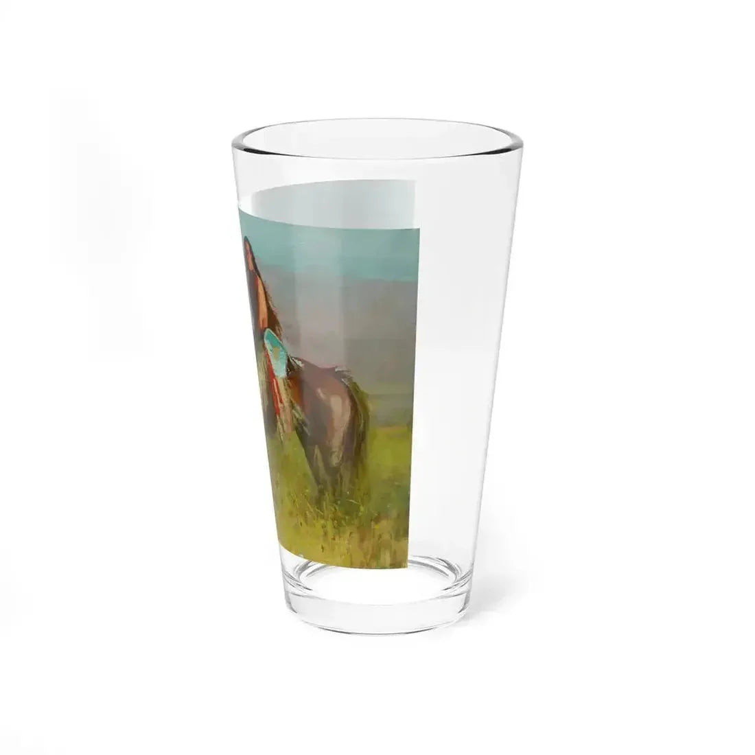 Bonnie Conrad - Shield Bearer (Native Americans in Art) Pint Glass 16oz - Go Mug Yourself