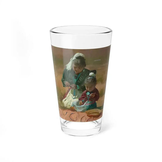 Bonnie Conrad - The Apprentice1 (Native Americans in Art) Pint Glass 16oz 16oz - Go Mug Yourself