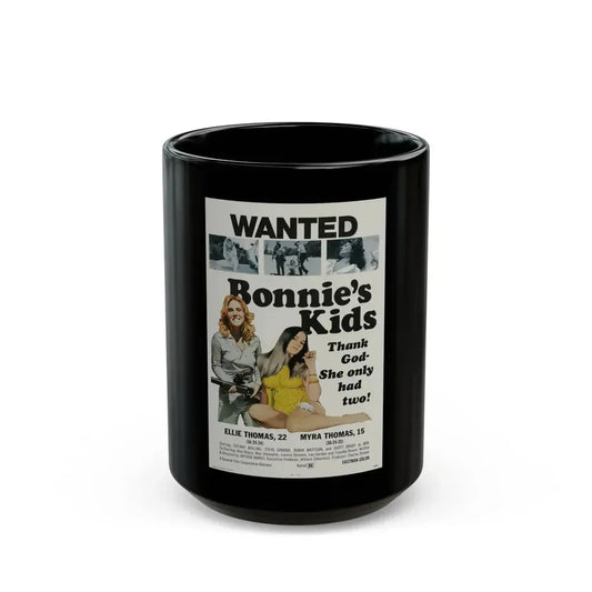 BONNIE'S KIDS 1972 Movie Poster - Black Coffee Mug 15oz - Go Mug Yourself