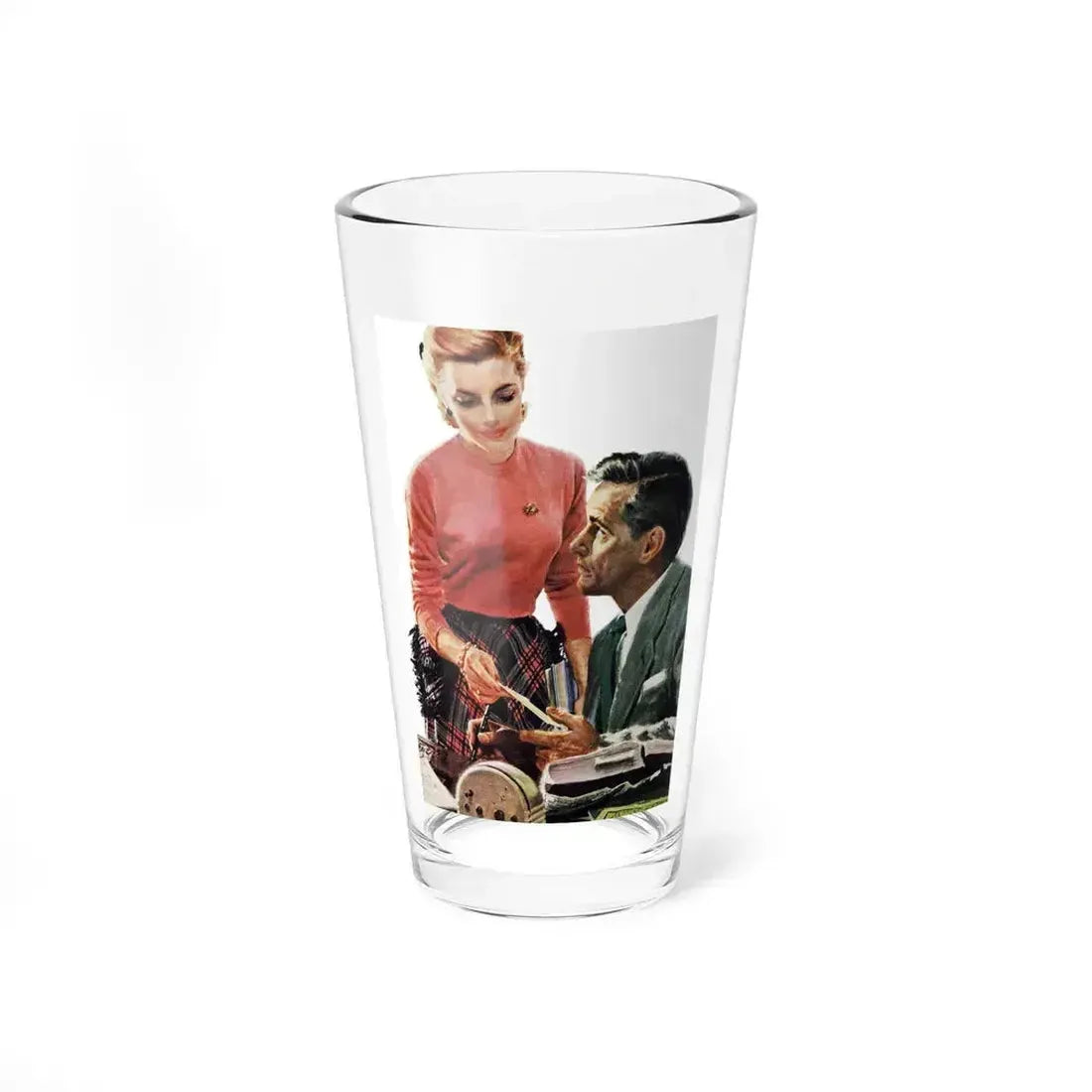 Bonus of Happiness, Redbook, October 1952 (Magazine Illustration) Pint Glass 16oz - Go Mug Yourself