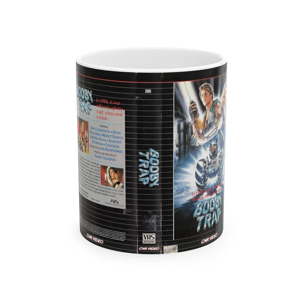 BOOBY TRAP (VHS COVER) - White Coffee Mug-11oz-Go Mug Yourself