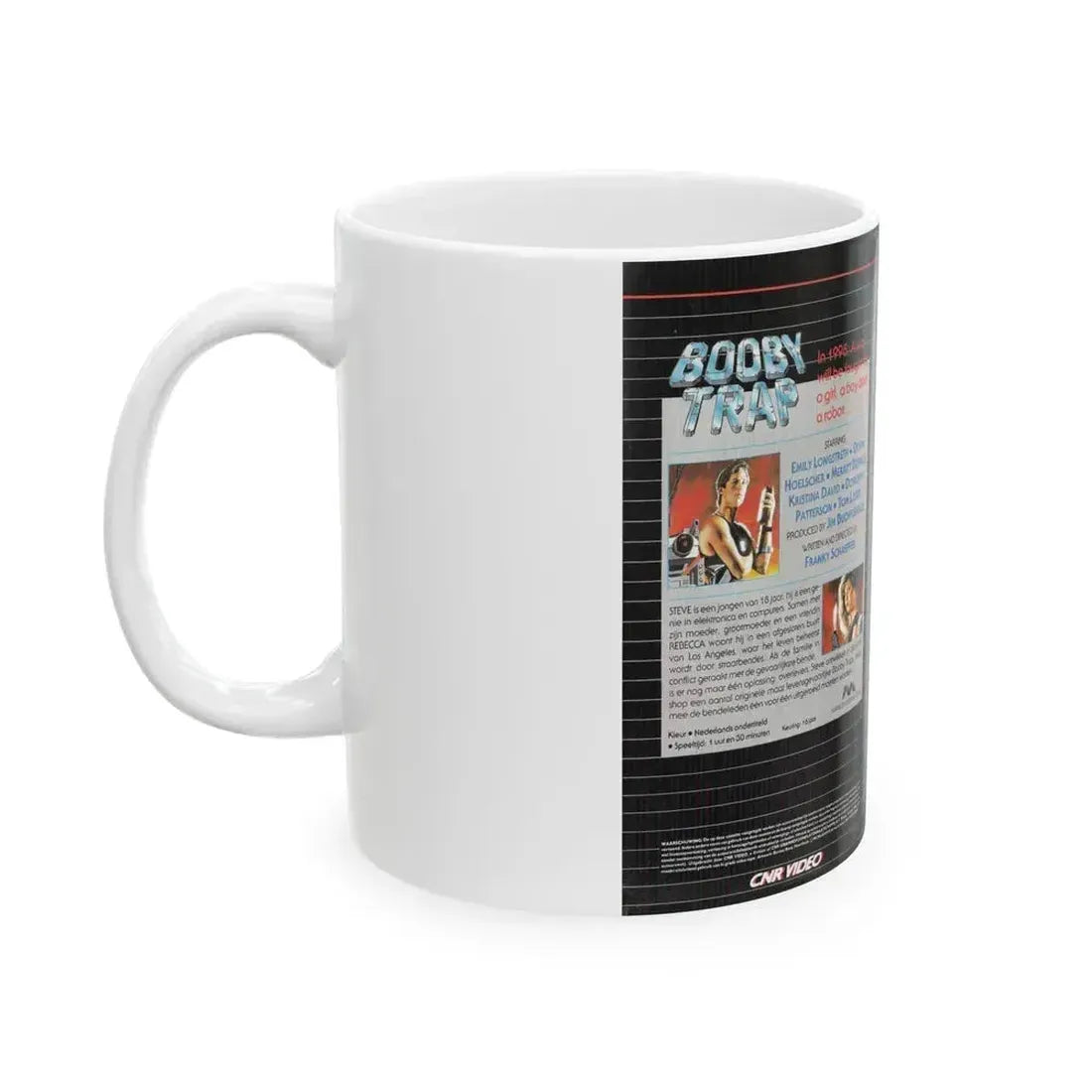 BOOBY TRAP (VHS COVER) - White Coffee Mug - Go Mug Yourself