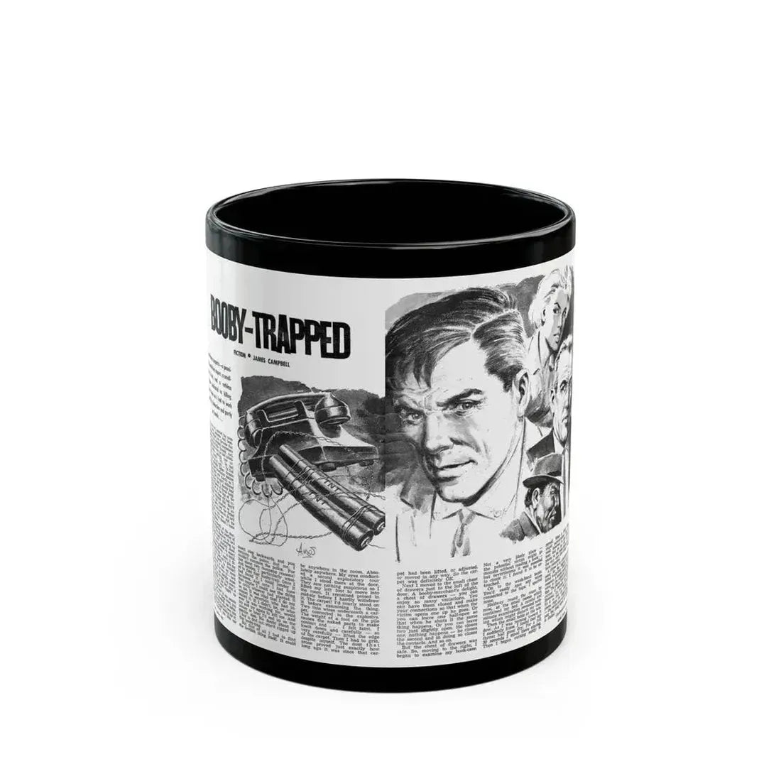 Booby-Trapped, Adam magazine, October 1963 - Black Coffee Mug 11oz - Go Mug Yourself
