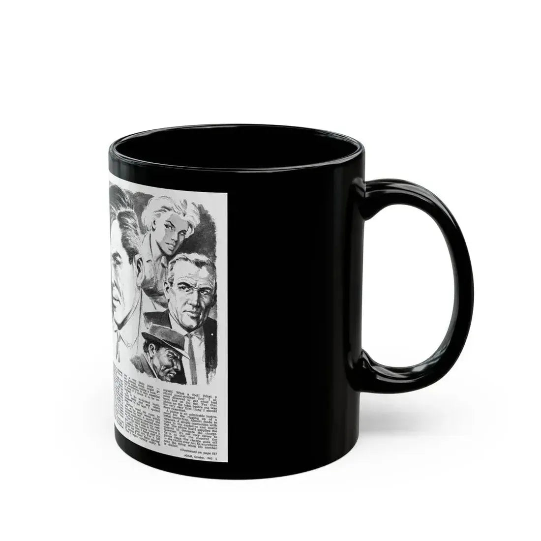Booby-Trapped, Adam magazine, October 1963 - Black Coffee Mug - Go Mug Yourself